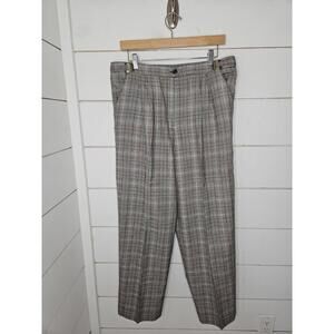 Vintage Counterparts size 14 black white & red plaid pleated pants
